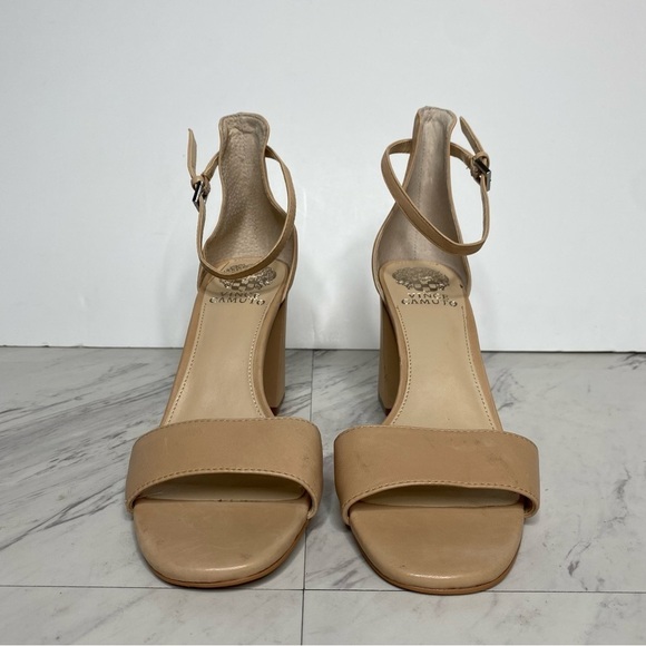 Vince Camuto Winderly Tan Leather Heeled Sandal 8.5 M - Picture 2 of 15